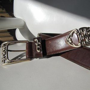Vintage Brighton Leather Belt, 1 3/4" x 36"
